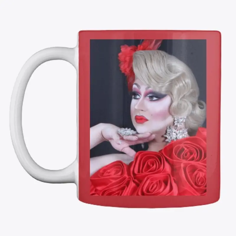 Coffee and Drag Queens Red Rose Mug